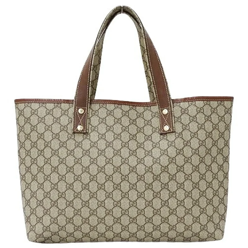 Women Gucci Sylvie bags with a monogram - embossed leatherGUCCI bag ladies tote shoulder GG plus brown beige 211134