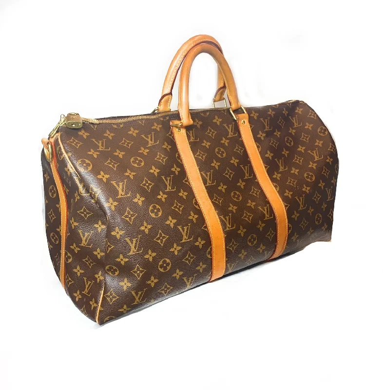 Louis Vuitton Monogram Canvas Keepall Bandouliere 50 Luggage Bag