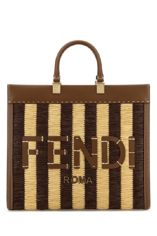 Fendi Women Rafia Medium Sunshine Shopping Bag