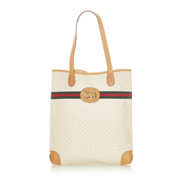 Gucci Marmont bags for women with quilted leather exteriorsGucci GG Supreme Web Tote Bag (SHG-19406)