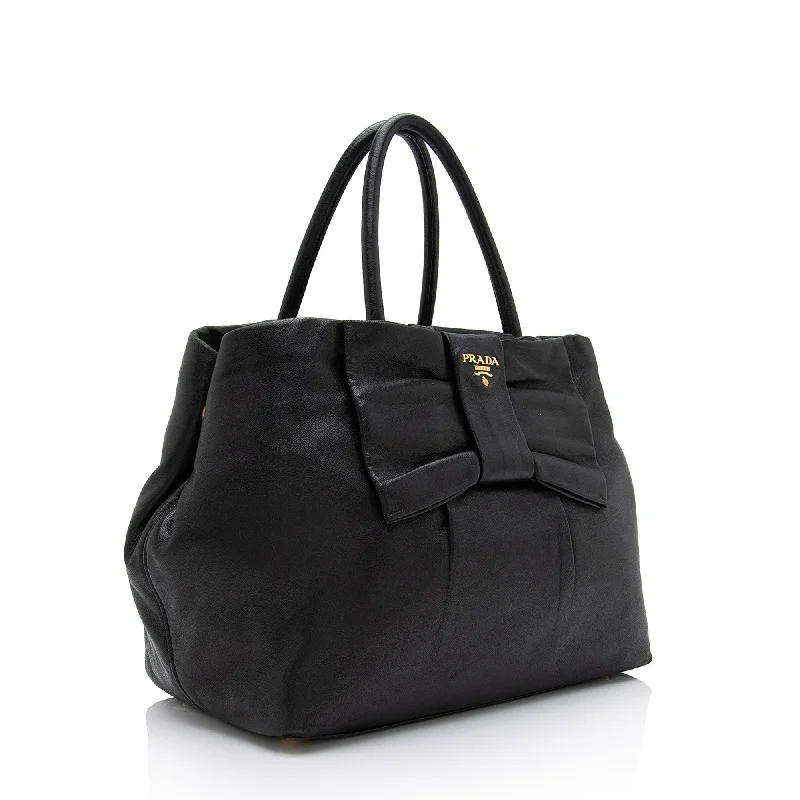 Prada Nappa Fiocco Bow Medium Tote (SHF-T65n9J)