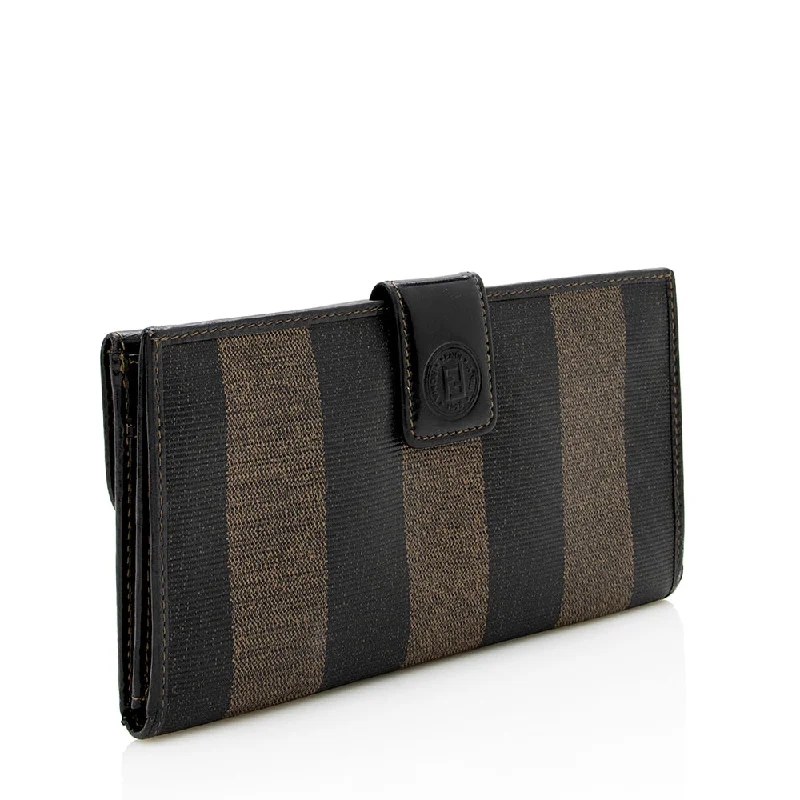 Fendi Vintage Penquin Canvas Flap Wallet (SHF-17235)