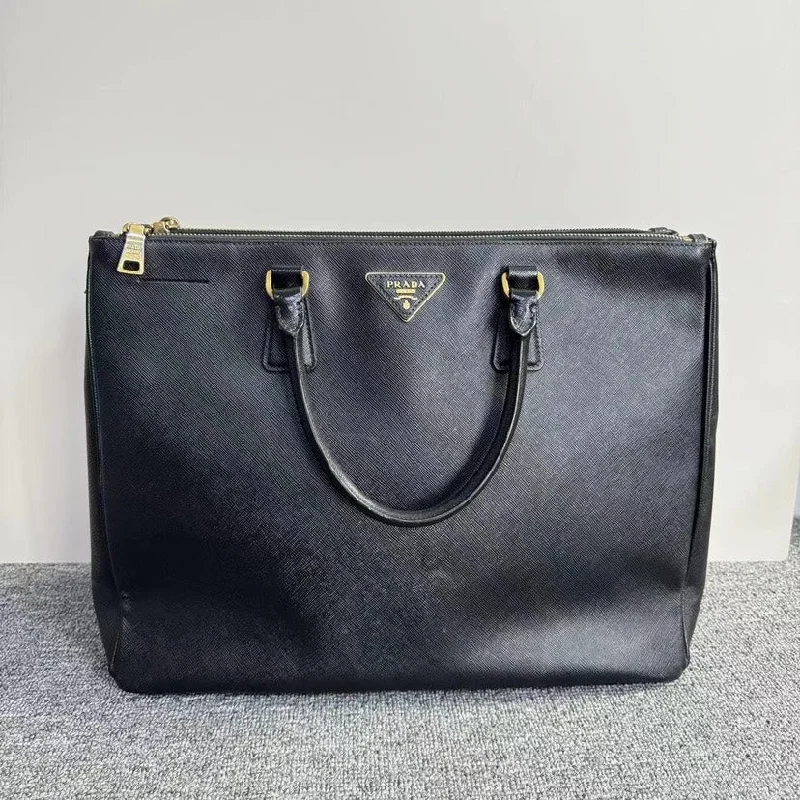 Prada Black Saffiano Leather Tote Bag Medium