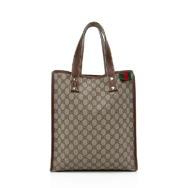 Ladies Gucci Dionysus bags with a star - shaped charmGucci GG Plus Web Loop N/S Shopping Tote (SHF-13856)