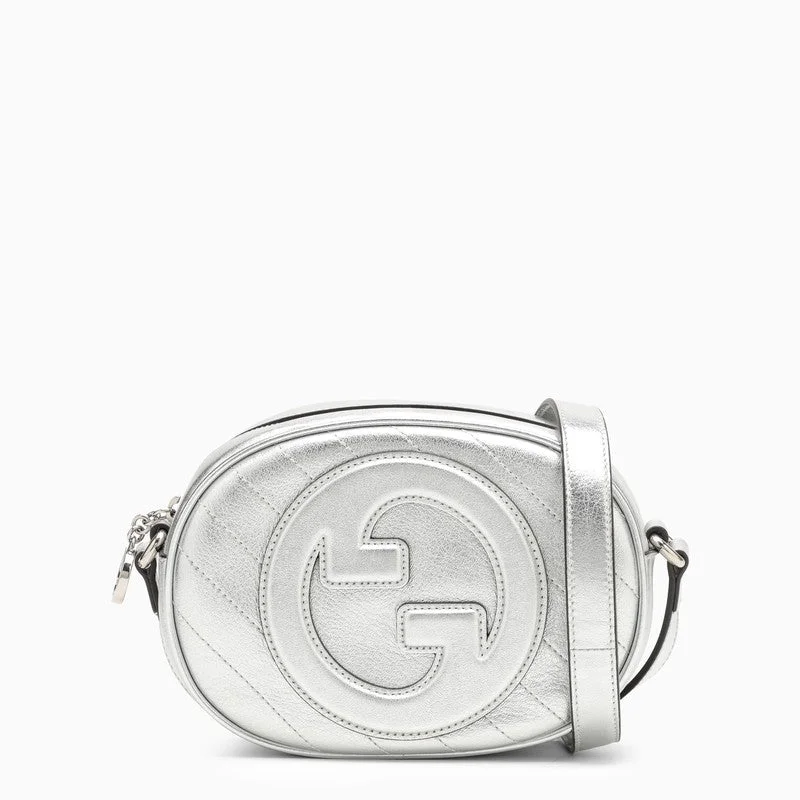 Gucci backpacks for women with a hidden back pocketGucci Gucci Blondie Mini Shoulder Bag Silver Women