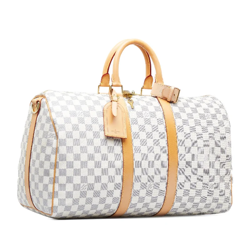 Louis Vuitton Damier Azur Keepall Bandouliere 45 (SHG-9B9KRk)