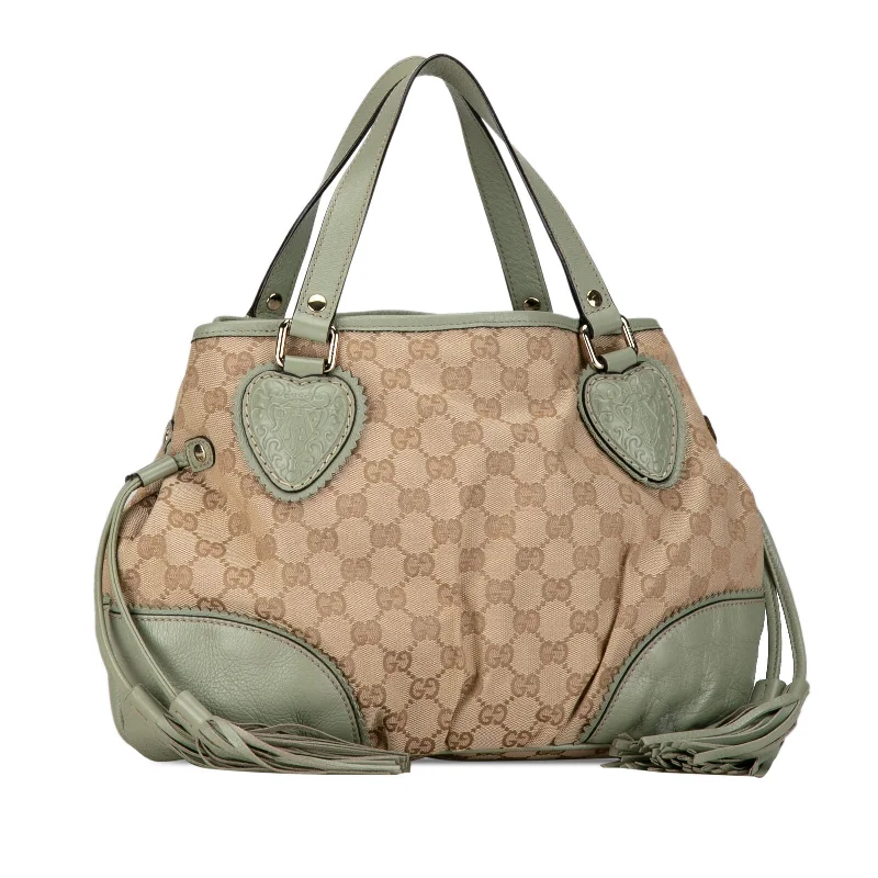 Women Gucci bags with a front - flap pocket for quick - access itemsGucci Gg Tribeca Tote Brown Beige