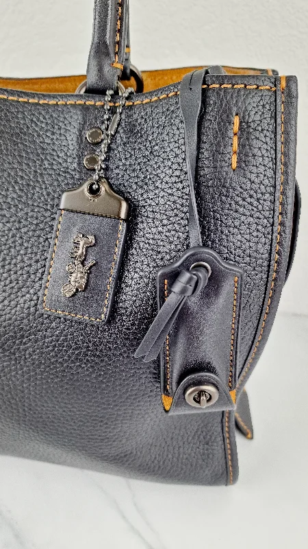 Coach 1941 Rogue 31 Bag in Black Pebble Leather Honey Suede Coach 38124