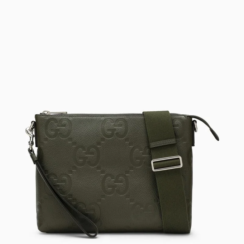 Gucci handbags for women with a metal - framed claspGucci Green Jumbo Gg Shoulder Bag Men