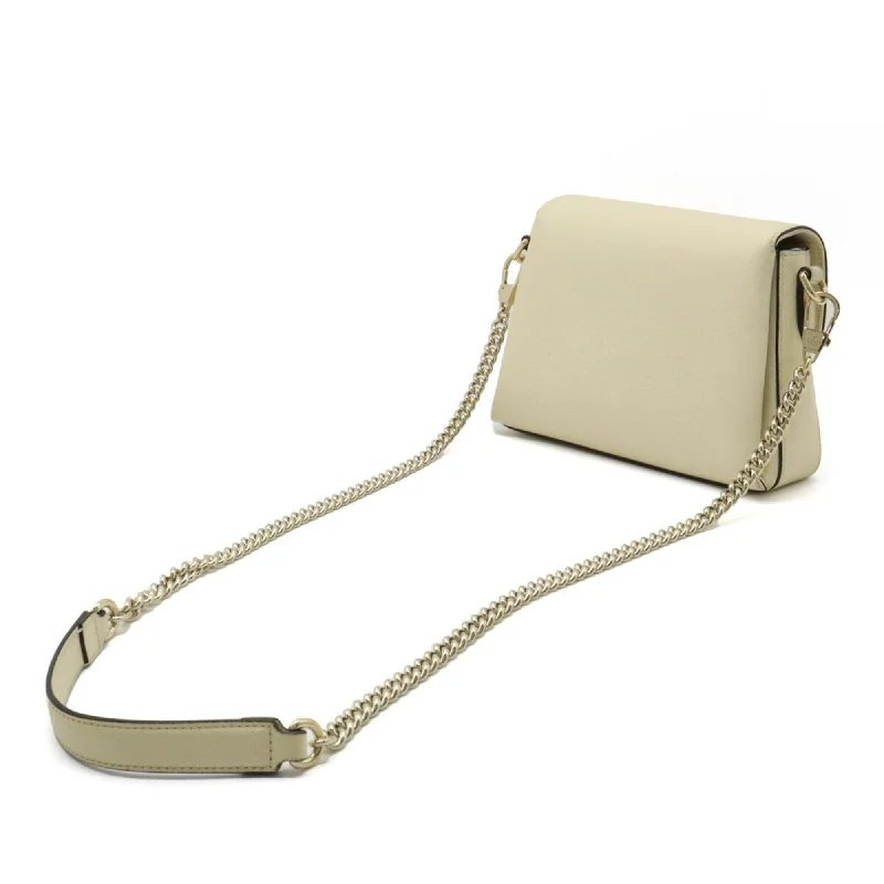 Gucci Marmont bags for women with a contrast - colored interiorGUCCI Interlocking G Chain Shoulder Bag Clutch Ivory 607720