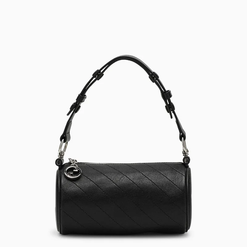 Ladies Gucci shoulder bags with a magnetic - closure flapGucci Gucci Blondie Mini Bag Black Leather Women