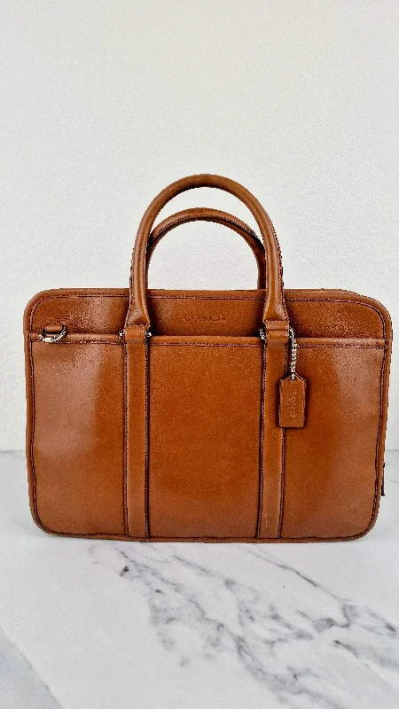 Coach Lexington Commuter Briefcase in Brown Leather - Laptop Bag Handbag Office Bag Work Bag Unisex - Coach F71016