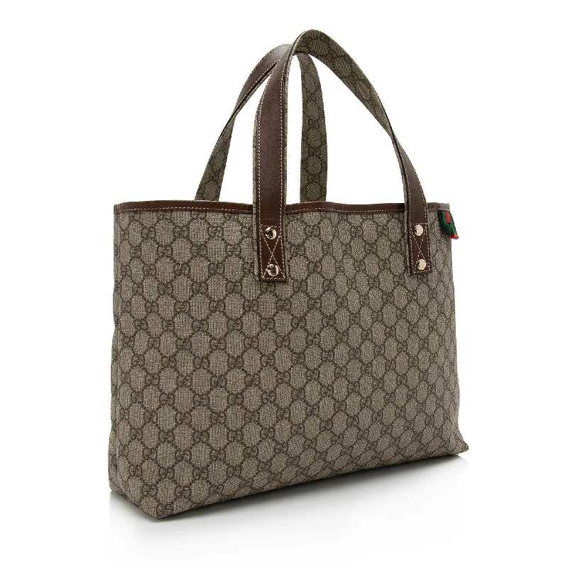 Gucci Marmont bags for women with a snakeskin - effect panelGucci GG Supreme Signature Web Loop Medium Tote (SHF-J62D4H)