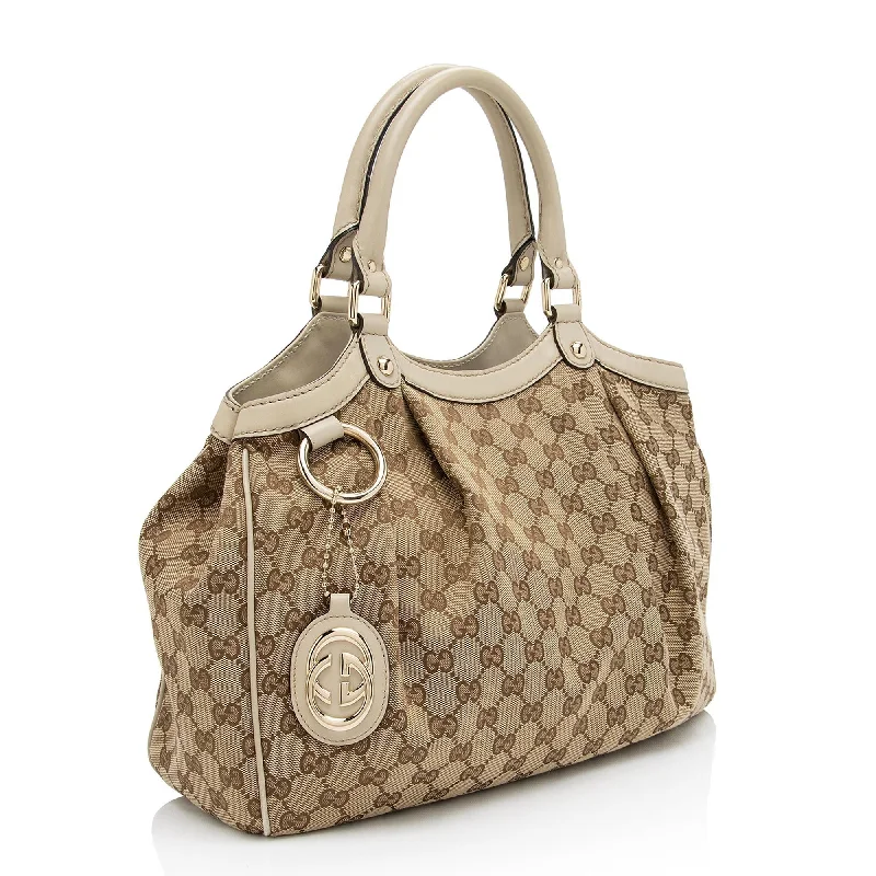 Gucci Marmont bags for women with a snakeskin - effect panelGucci GG Canvas Sukey Medium Tote (SHF-Iw4uaP)