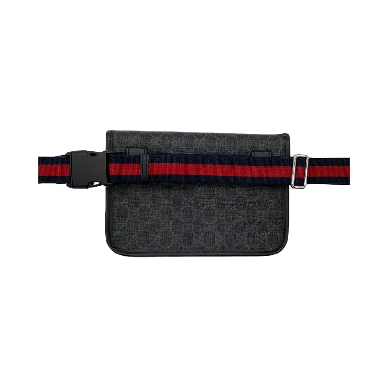 Women Gucci bags with a snap - button closure and a decorative charmGucci GG Supreme Web Belt Bag