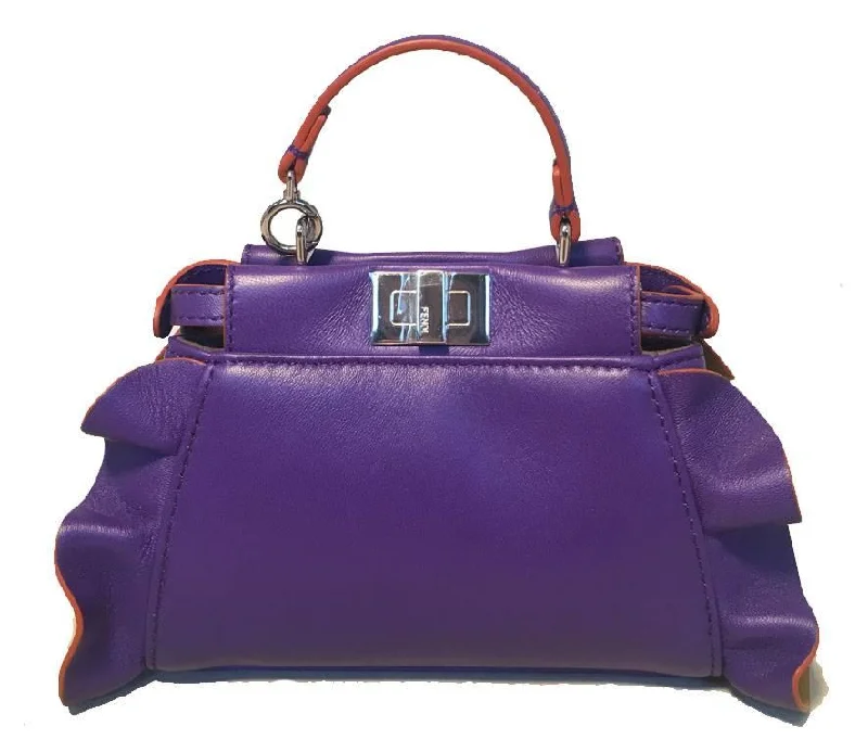 FENDI Purple Micro Mini Peekaboo Bag