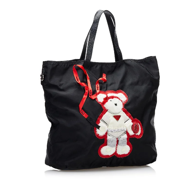 Prada Beijing Olympics Teddy Bear Tessuto Tote 37098