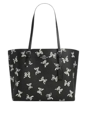 Coach Mollie Tote Bag With Bow Print