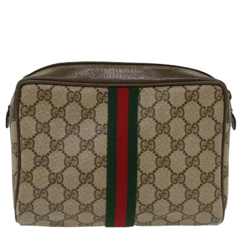 Gucci Marmont bags for women with a snakeskin - effect panelGUCCI GG Canvas Web Sherry Line Clutch Bag Beige Red 2201012  ep1227