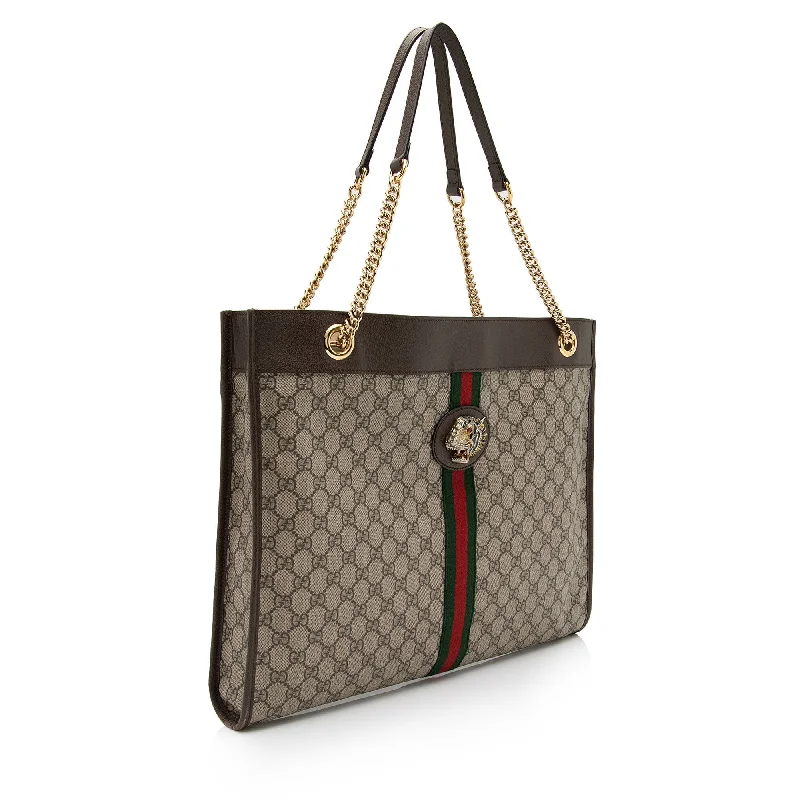 Gucci Marmont bags for women with gold - toned hardwareGucci GG Supreme Rajah Large Tote (SHF-CkmY9Y)