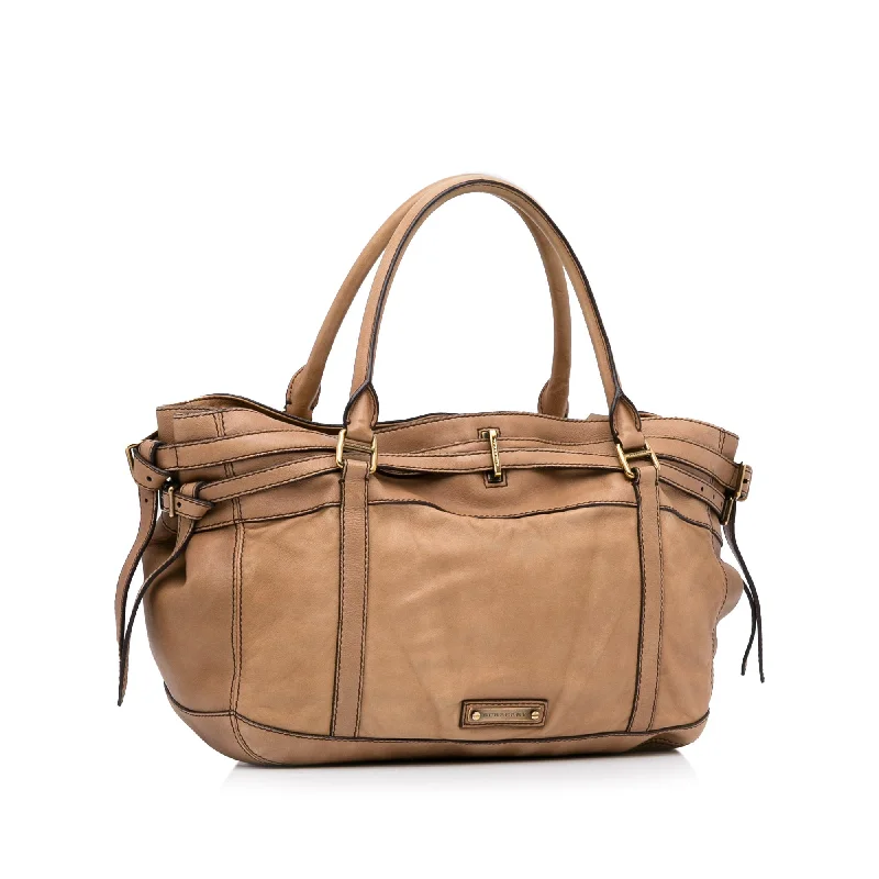 Tan Burberry Bridle Leather Tote