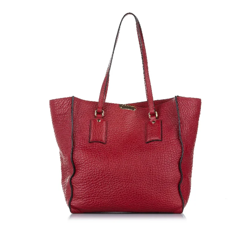 Burberry Woodbury Heritage Leather Tote Bag (SHG-16971)