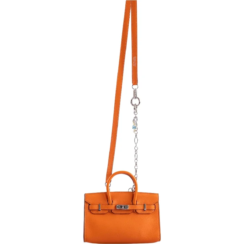 Hermès Birkin 15 Micro Orange Swift with Palladium Hardware