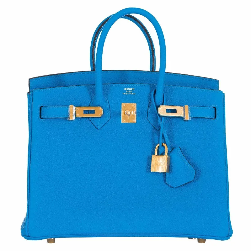 Hermès Birkin 25 Blue Zanzibar Togo Gold Hardware