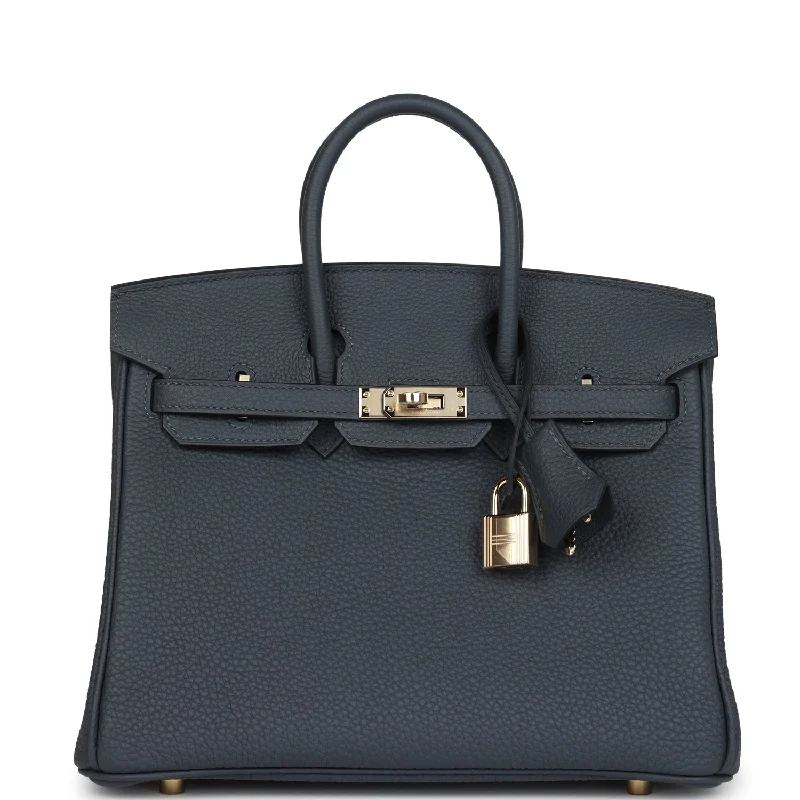 Hermes Birkin 25 Gris Misty Togo Permabrass Hardware