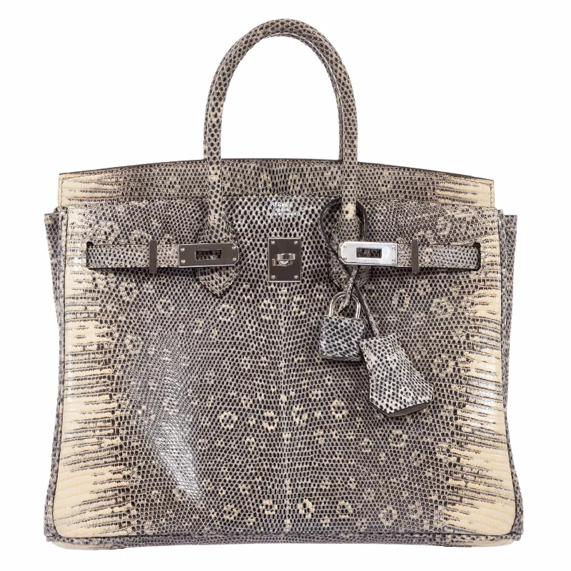 Hermès Birkin 25 Ombre Lizard Palladium Hardware - Very Rare