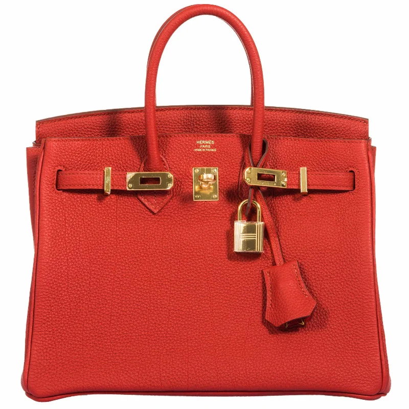 Hermès Birkin 25 Red Vermillion Togo Gold Hardware