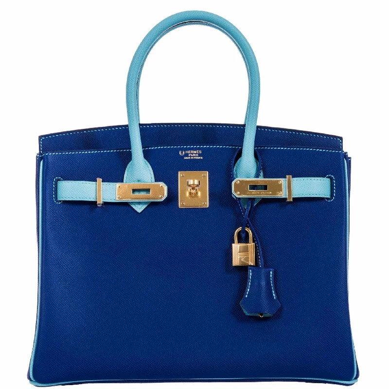 Hermès Birkin 30 HSS Blue Electric & Blue Atoll Epsom Gold Hardware