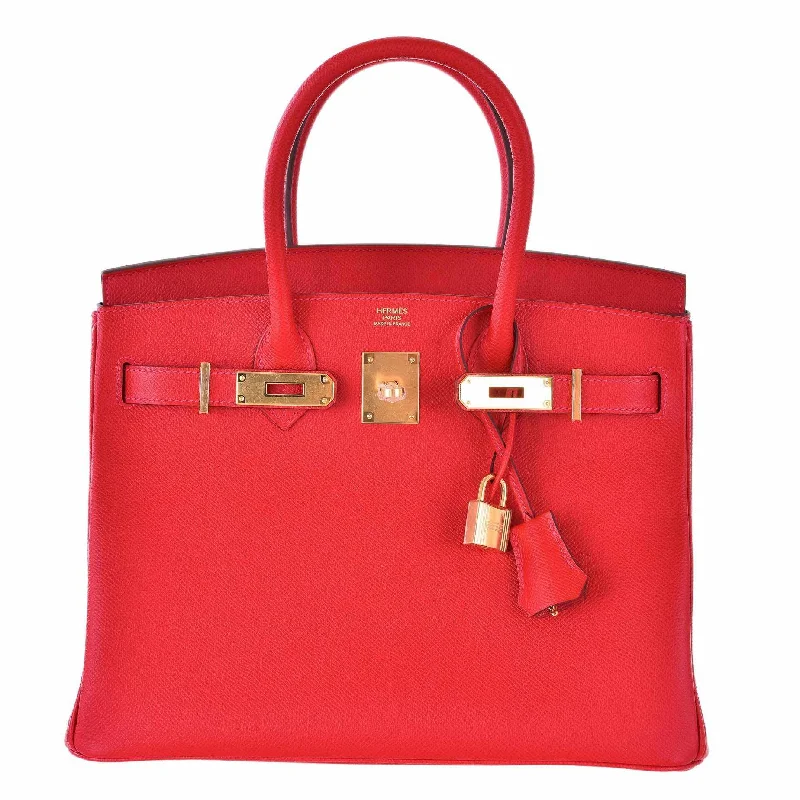 Hermès Birkin 30 Rouge Casaque Epsom Gold Hardware