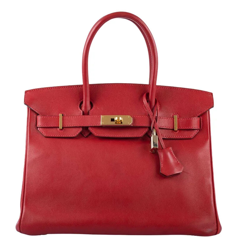 Hermès Birkin 30 Rouge Vif Swift with Gold Hardware