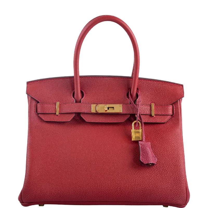 Hermès Birkin 30 Rouge Vif Togo with Gold Hardware