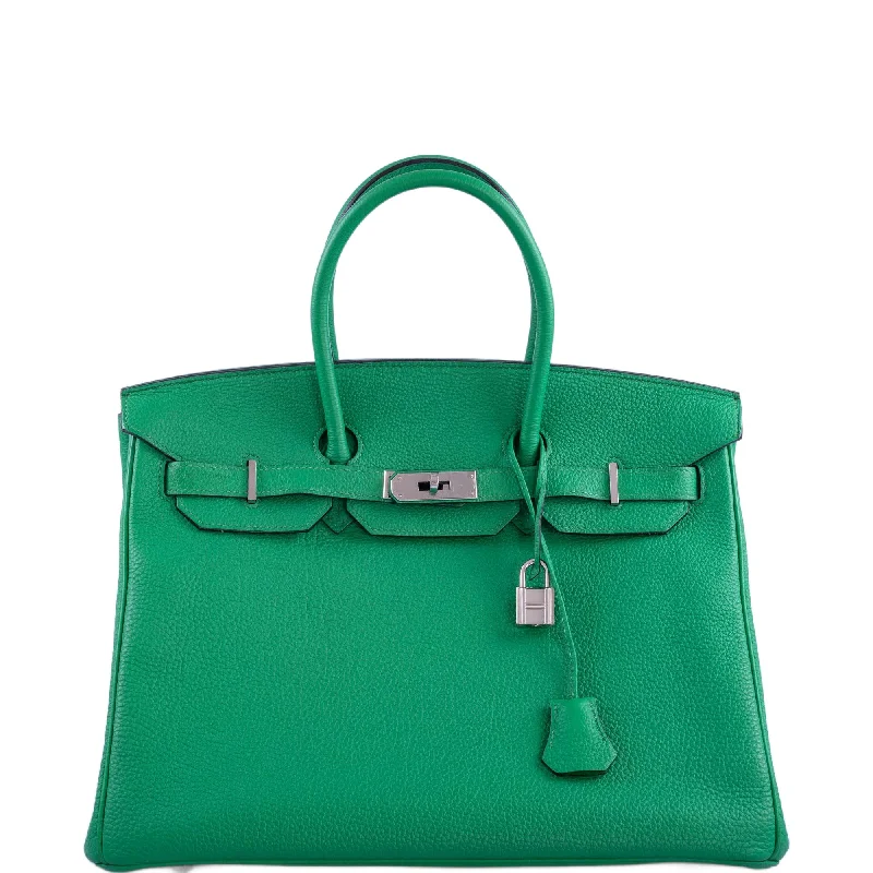 Hermès Birkin 35 Bambou (Bamboo) Green Togo with Palladium Hardware