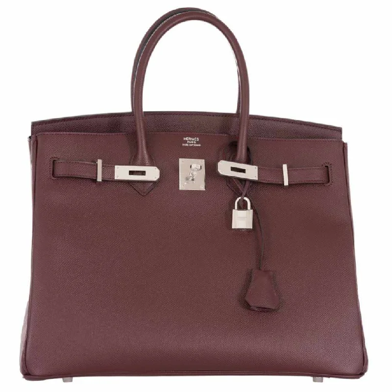 Hermès Birkin 35 Bordeaux Epsom Palladium Hardware