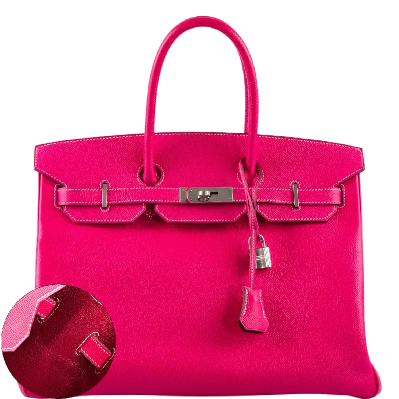 Hermès Birkin 35 Candy Collection Rose Tyrien and Rubis Epsom Palladium Hardware