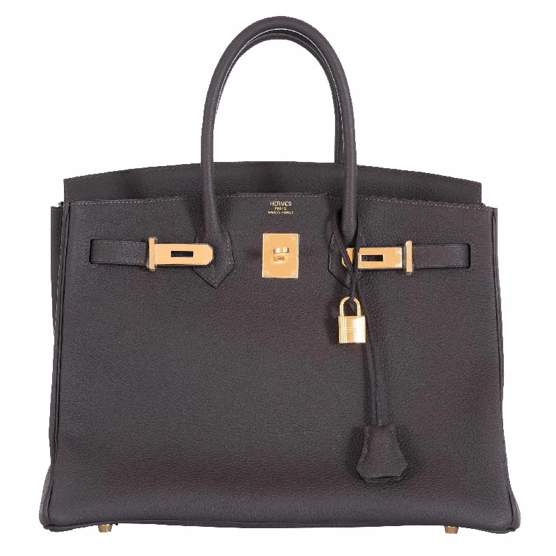 Hermès Birkin 35 Gray Graphite Togo Gold Hardware