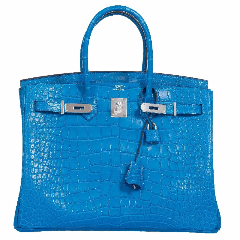 Hermès Birkin 35 Mykonos Matte Alligator Palladium Hardware