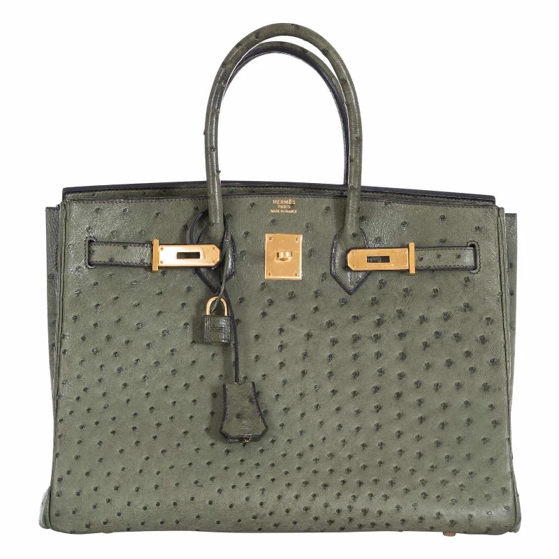 Hermès Birkin 35 Ostrich Vert Veronese Gold Hardware