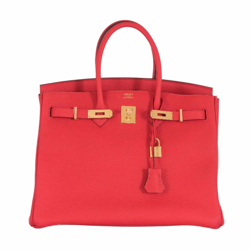 Hermès Birkin 35 Rouge Tomate Clemence Gold Hardware