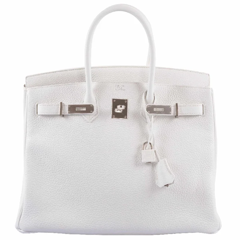 Hermès Birkin 35 White Clemence Palladium Hardware