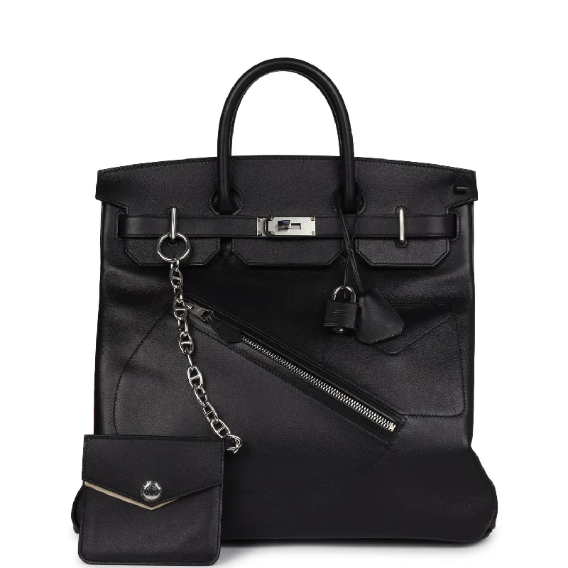 Hermes Birkin 40 HAC "Rock" Black Evergrain Palladium Hardware