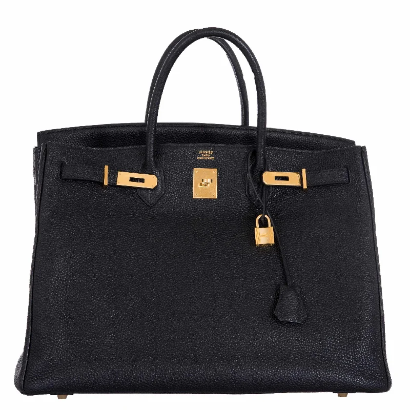 Hermès Birkin 40 Black Togo Gold Hardware - 2010, Square N