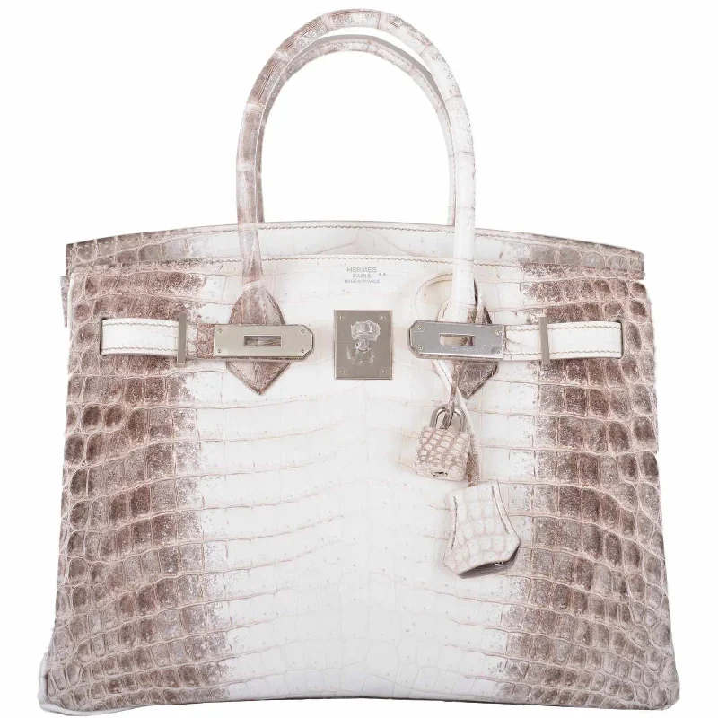 Hermès Birkin 25 Himalayan White Niloticus Crocodile Palladium Hardware