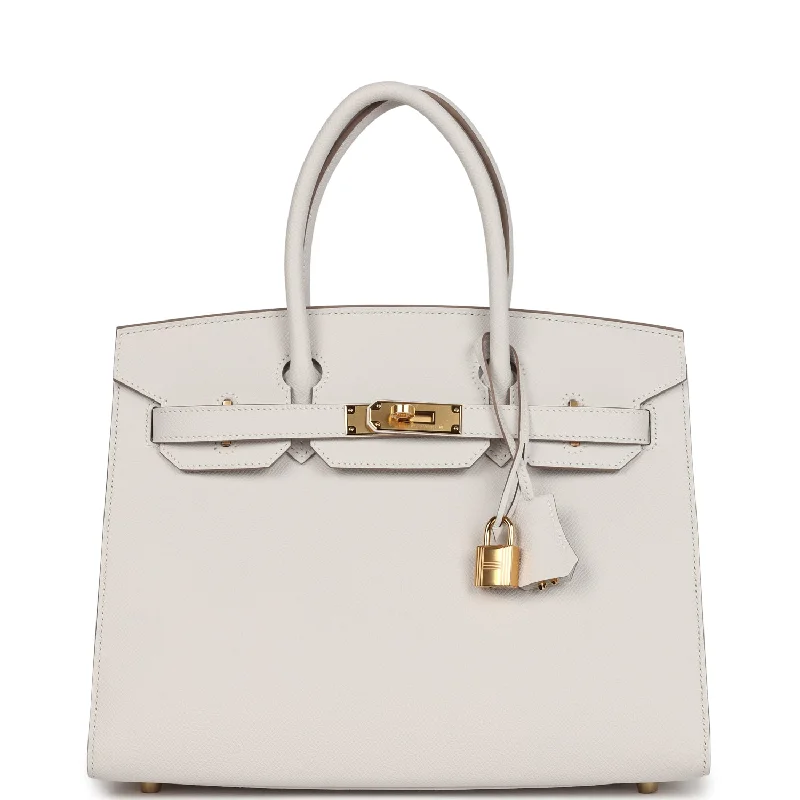 Hermes Birkin Sellier 30 Gris Pale Epsom Gold Hardware