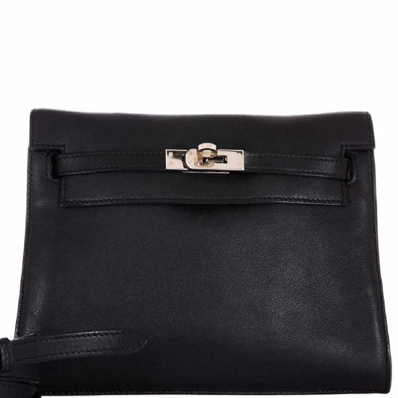 Hermès Kelly Danse Black Swift Palladium Hardware Rare