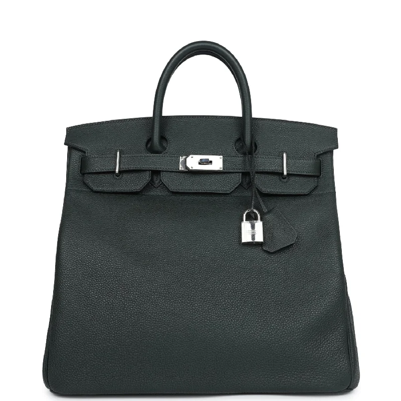 Hermes HAC Birkin 40 Vert Fonce Togo Palladium Hardware