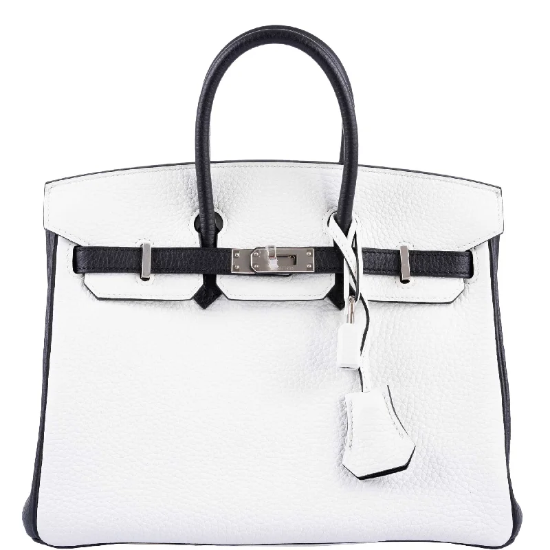 Hermès HSS Birkin 25 Black and White Togo with Palladium Hardware